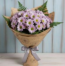 Букет цветов из:  Хризантемы #REPLACE_PRED# Малино