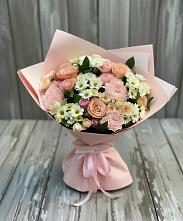 Букет цветов из:  Гвоздики, Розы и Хризантемы в Малино