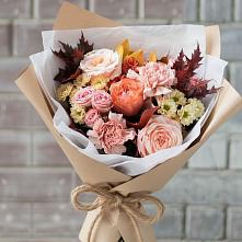 Букет цветов из:  Гвоздики, Хризантемы и Розы #REPLACE_PRED# Малино