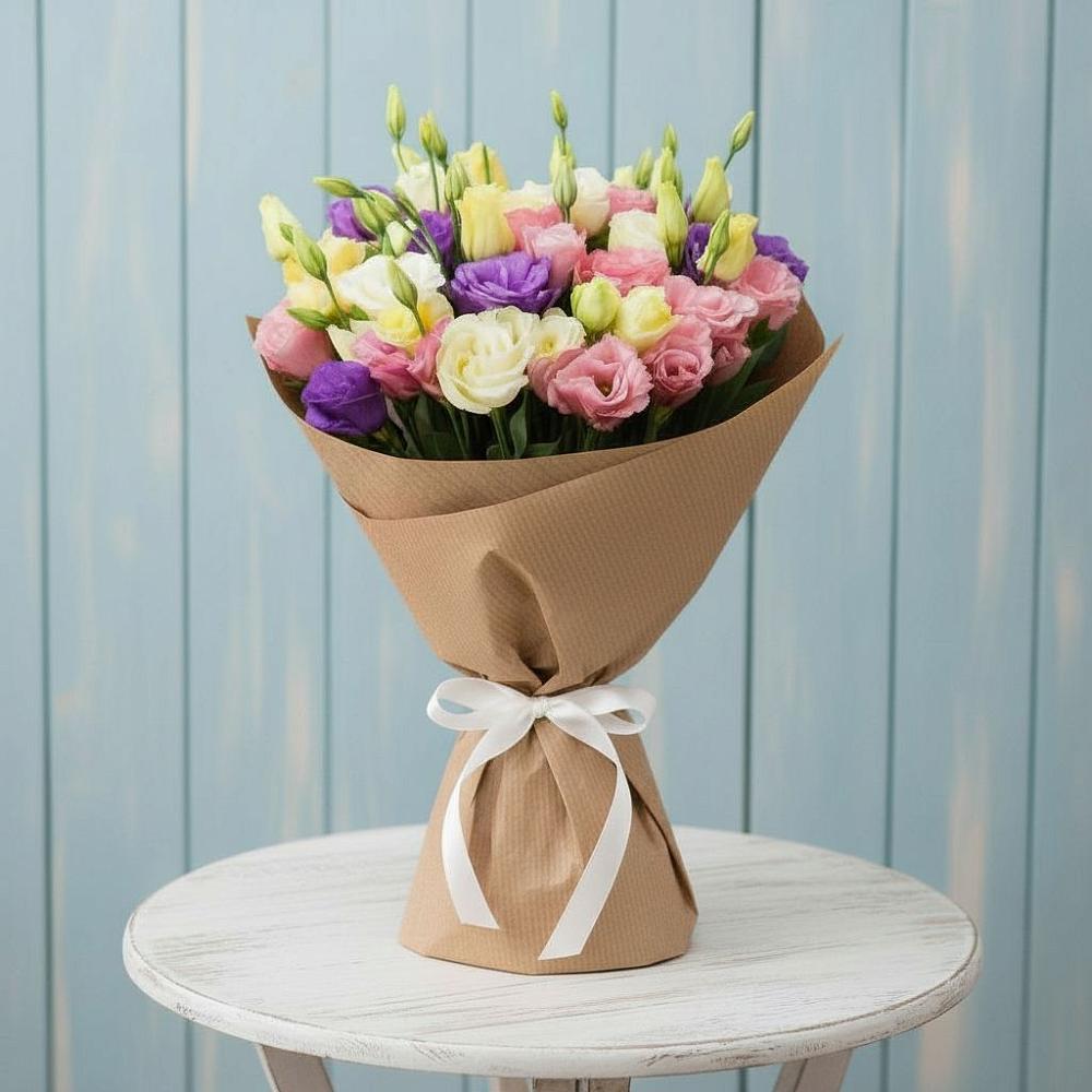 Букет цветов из: Лизиантусы в Малино