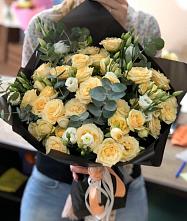 Букет цветов из:  Розы и Лизиантусы #REPLACE_PRED# Малино