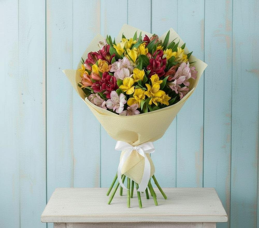 Букет цветов из: Альстромерии в Малино