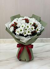 Букет цветов из:  Хризантемы #REPLACE_PRED# Малино
