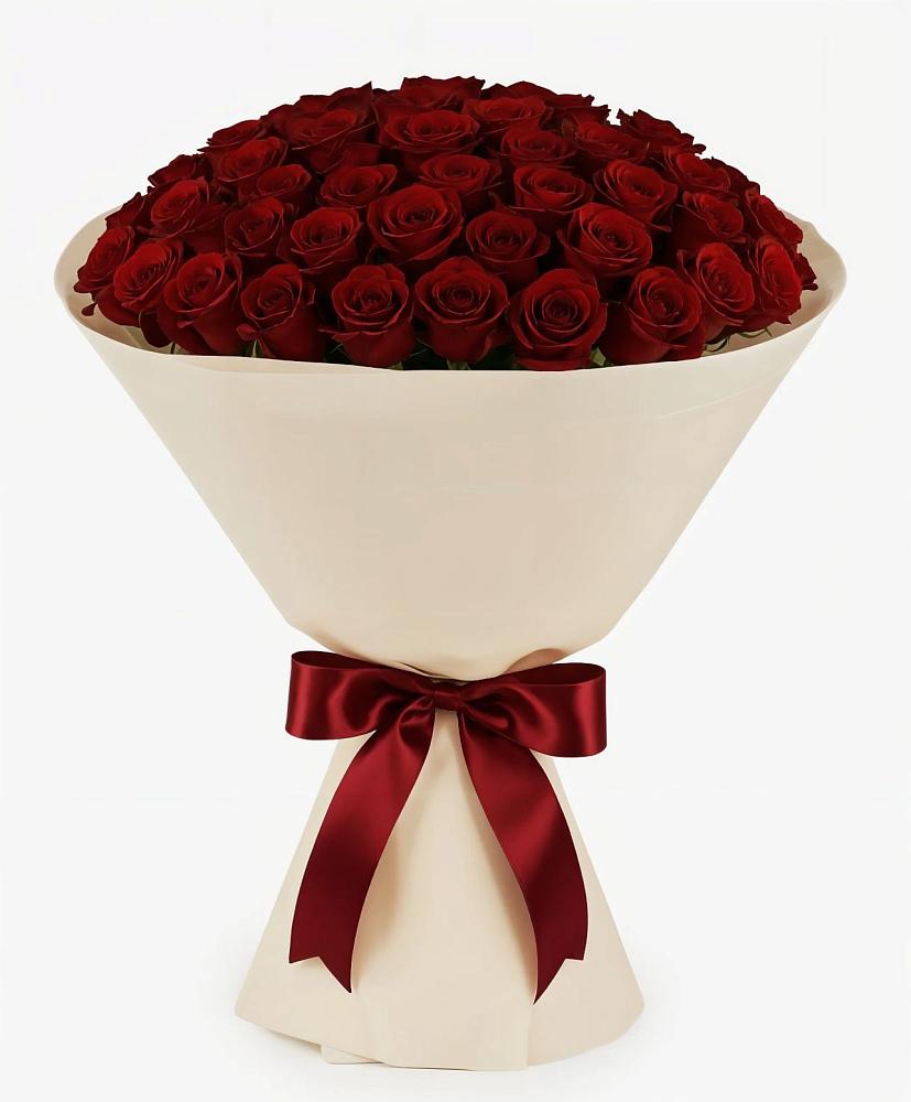 Букет 101 Бордовая роза Блэк Бакарра в Малино